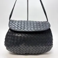 Bottega Veneta ダークブラウン ショルダーバッグ(内側リペア有