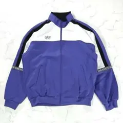 美品♡トラックジャケット　ジャージ　青紫　スポーツウェア　トレーニング　ロゴ刺繍