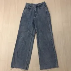 mysty woman ミスティーウーマン カットオフ ワイド デニムパンツ Sのサムネイル