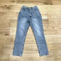 グローバルワーク　GOODデニム　テーパードパンツ　XS ライトブルー