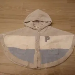 フード付きベビーポンチョ 80-90cm
