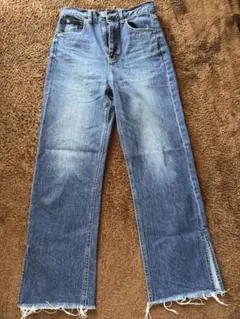 LOWRYSFARMライトブルーデニムワイドパンツ