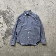 日本製 BARNS OUTFITTERS 長袖 シャツ 無地 BD 古着 2のサムネイル