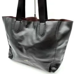 極美品 COACH コーチ ダービー トートバッグ A4 肩掛け レザー 黒
