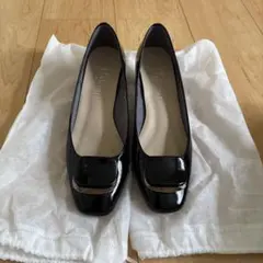 【箱付き美品】artemis by DIANA バックル付きスクエアトゥパンプス