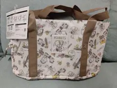 【最終値下げ／新品未開封】スヌーピー　巾着付きトートバック　折りたたみ保冷バック