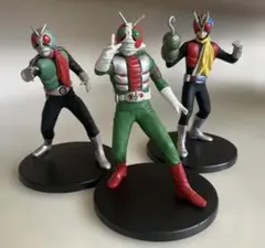 仮面ライダー フィギュア３点セット 新1号 V3 ライダーマン パンプレスト