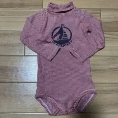 セット売り　プチバトーハイネックロンパース18m/81cm & アイボリー長袖