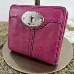 FOSSIL フォッシル 本革レザー コンパクト折財布 パスケース カード収納