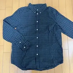 Ralph Lauren ネイビー チェック 長袖シャツ XL