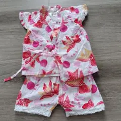 金魚と水玉模様 甚平 サイズ80