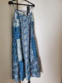 AS KNOWS AS PINKY 青系花柄キャミソールワンピース