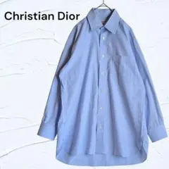 極美品☆ Christian Dior 長袖ワイシャツ ライトブルー ビジネスのサムネイル
