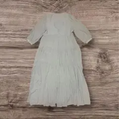 リエディ ワンピース 五分袖 フレア 軽量 おしゃれ ゆったり ベージュ 美品