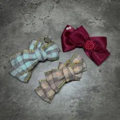 3個セット　犬用リボン　猫用リボン  ペットアクセサリー