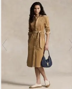 POLO RALPH LAUREN ベルテッド コーデュロイ シャツドレス