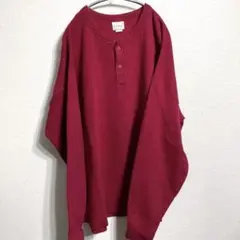 中古 L.L.BEAN ヘンリーネックニット ビッグサイズ オーバー