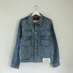 和紙デニム カイハラデニム　バックナンバー　デニムジャケット L washi