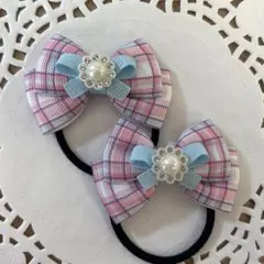 322✾︎ ハンドメイド ヘアゴム2個セット 22㎜くるみボタン - メルカリ
