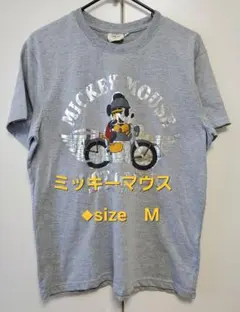 ミッキーマウス Tシャツ Mサイズ グレー
