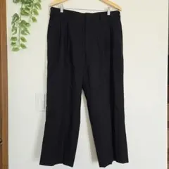 80s 90s ヴィンテージ スラックス ストレート 黒 ブラック ウール