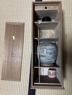 F1467 清水六兵衛 掛分 花入 共箱 掛け分け 花瓶 茶道具 - メルカリ