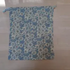 花柄　巾着　大