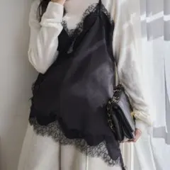 【新品】KOBE LETTUCEサテンレースキャミソールのサムネイル