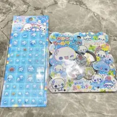 ぷくぷくあわわちゃん　ドロップブロックシール　おはじきシール　2点セット