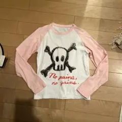 Y2K パンク ラグラン ロンＴ ピチT ドクロ