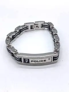 POLICE シルバー ブラック ブレスレット