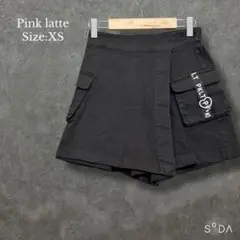 ♥ピンクラテ【150】ラップスカート風 スカパン キュロット ショートパンツ