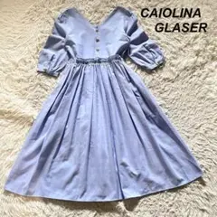 【美品】CAROLINA GLASER ワンピース 両V開き Fサイズ