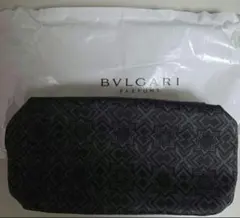 BVLGARI　ポーチ 幾何学模様　BLACK