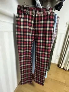 チェック ロングパンツ