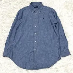 美品✨ラルフローレン シャンブレーボタンダウンシャツ レディース