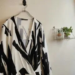 b2 美品 マックスマーラ 総柄 ロング ワンピース 白/Ｍ