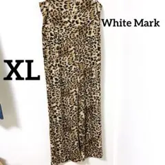White Mark 【XL】ヒョウ柄 ガウチョパンツ ゴム レディース 秋冬服