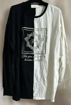 Rady ツートーン ロンＴ ブラック ホワイト