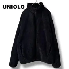 【ユニクロ】XLサイズ　ファーリーフリースフルジップジャケット　黒　大きいサイズ