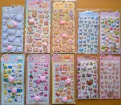 ⑨肉球シール おしりシール ボンボンドロップシール風 ぷくぷくシール 10枚