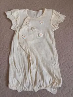 ツーウェイ・ドレスオール 黄色 花刺繍