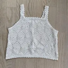 レース編みキャミソール