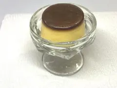 食品サンプル　喫茶店にあるような懐かしのプリンとガラス製デザートカップのサムネイル