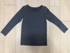 UNIQLO HEATTECH 長袖アンダーシャツ グレー 140cm