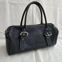 極美品 ICB ミニボストンバッグ 肩掛け 横長 ブラック 黒 - メルカリ