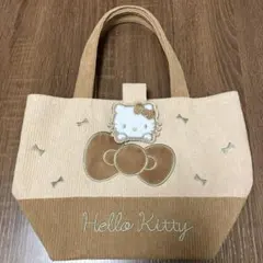 ハローキティ コーデュロイ ランチトートバッグ
