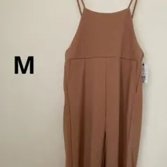 【新品】サロペット オールインワン オーバーオール M くすみオレンジ 秋冬