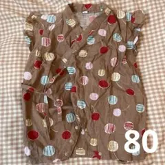 美品　80センチ　ベビー　キッズ　ロンパース　夏祭り　ベビー浴衣　ベビー甚平