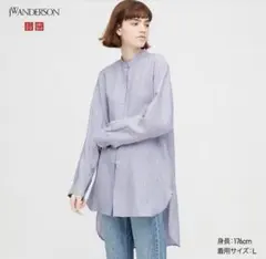 UNIQLO リネンブレンドスタンドカラーシャツ　jw-anderson